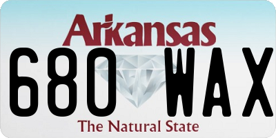 AR license plate 680WAX