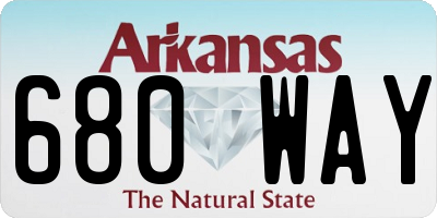 AR license plate 680WAY