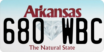 AR license plate 680WBC