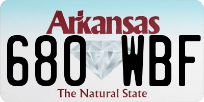 AR license plate 680WBF
