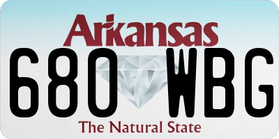 AR license plate 680WBG