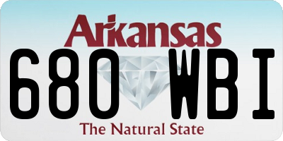 AR license plate 680WBI