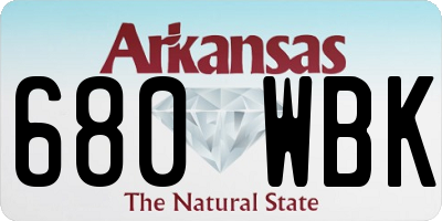 AR license plate 680WBK