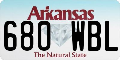 AR license plate 680WBL