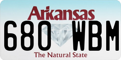 AR license plate 680WBM