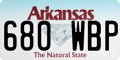 AR license plate 680WBP