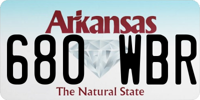 AR license plate 680WBR