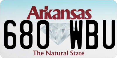 AR license plate 680WBU