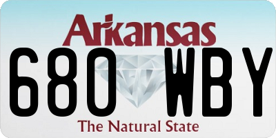 AR license plate 680WBY