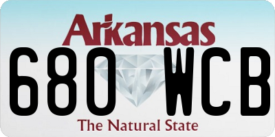 AR license plate 680WCB