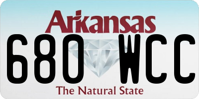 AR license plate 680WCC