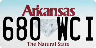 AR license plate 680WCI