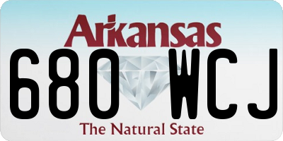 AR license plate 680WCJ