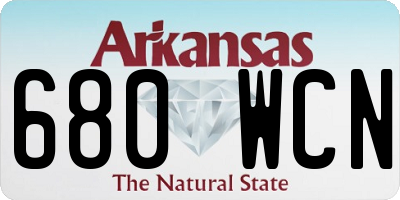 AR license plate 680WCN
