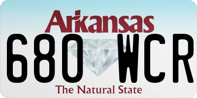 AR license plate 680WCR