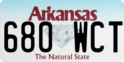 AR license plate 680WCT