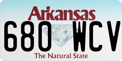 AR license plate 680WCV