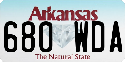 AR license plate 680WDA