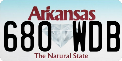AR license plate 680WDB