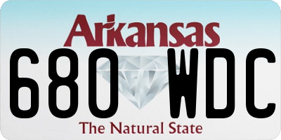 AR license plate 680WDC