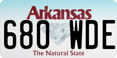 AR license plate 680WDE