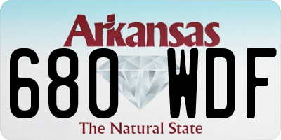 AR license plate 680WDF