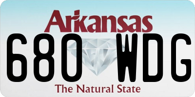AR license plate 680WDG