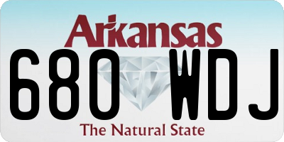 AR license plate 680WDJ