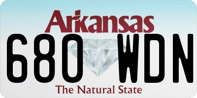 AR license plate 680WDN