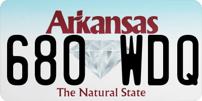 AR license plate 680WDQ