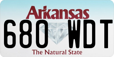 AR license plate 680WDT