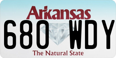 AR license plate 680WDY