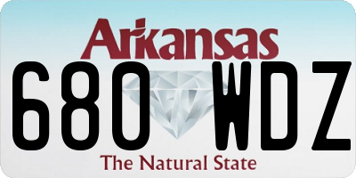 AR license plate 680WDZ