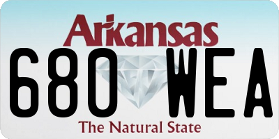 AR license plate 680WEA