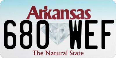 AR license plate 680WEF