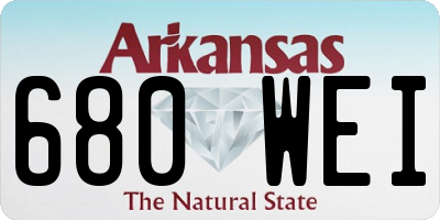 AR license plate 680WEI