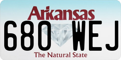 AR license plate 680WEJ