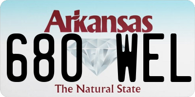 AR license plate 680WEL