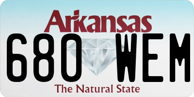 AR license plate 680WEM