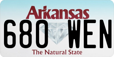 AR license plate 680WEN