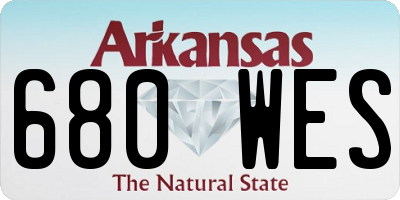 AR license plate 680WES