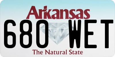 AR license plate 680WET