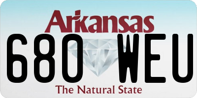 AR license plate 680WEU