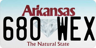 AR license plate 680WEX