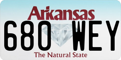 AR license plate 680WEY
