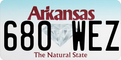 AR license plate 680WEZ