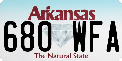 AR license plate 680WFA