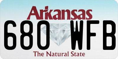 AR license plate 680WFB