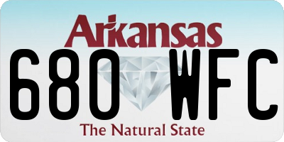 AR license plate 680WFC