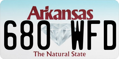 AR license plate 680WFD
